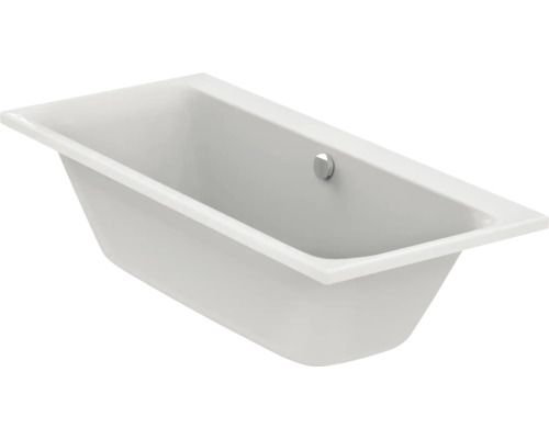Rechteckige Badewanne mit Ablaufgarnitur