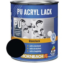 HORNBACH Buntlack PU Acryllack glänzend RAL 9005 tiefschwarz 375 ml-thumb-0