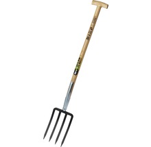 Gartengabel mit Holzgriff und vier Zinken