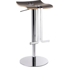 Barhocker mit Metallsäule und Fußstütze