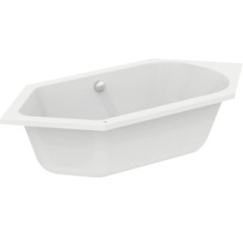 Weiße Badewanne mit Ablaufgarnitur