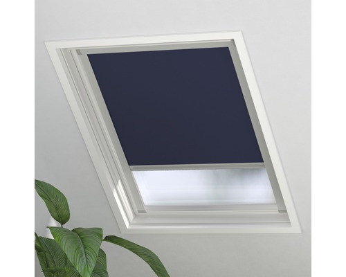 Soluna Dachfensterrollo Sky 2.0 Verdunkelung geeignet für Velux C02 dunkelblau 38,3x54 cm