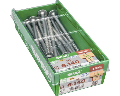 Spax Holzschrauben im Karton, Größe 8x140