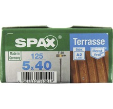 Verpackung Spax Terrassenschrauben 5x40 mm, 125 Stück, aus Edelstahl A2, rostfrei, Made in Germany