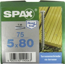 Spax Terrassenschrauben Packung 5x80 mit Rostfrei Siegel