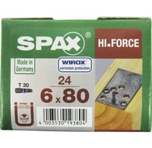 SPAX Hi-Force Schraubenpackung mit Korrosionsschutz, Größe 6x80 Millimeter