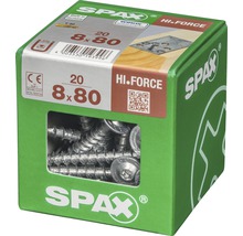 Spax Hi-Force Schrauben, 8x80 Millimeter, 20 Stück in einer Packung