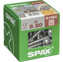 Spax Hi-Force Schrauben, 8x80 mm, 20 Stück, Verpackungsansicht