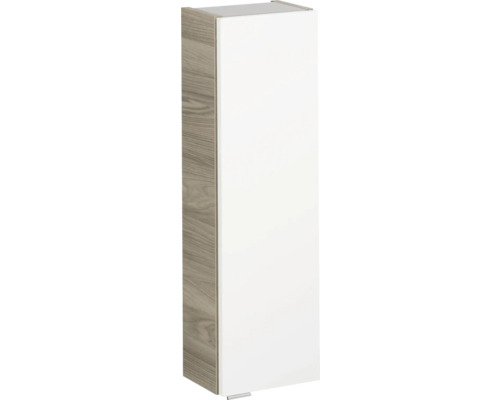 Hängeschrank FACKELMANN Luxor Steinesche weiß 20x68 cm 79823 Hochschrank mit Tür und Holzstruktur