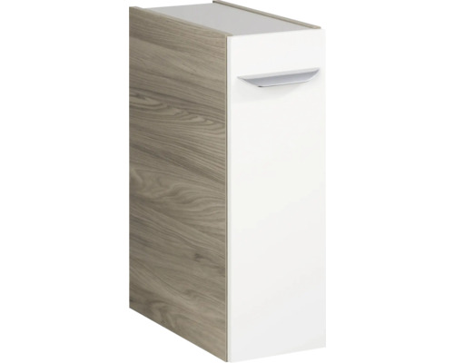 Unterschrank FACKELMANN Luxor Steinesche weiß 20x60,5 cm 79853 Badezimmerschrank mit einer Tür und Holzdekor