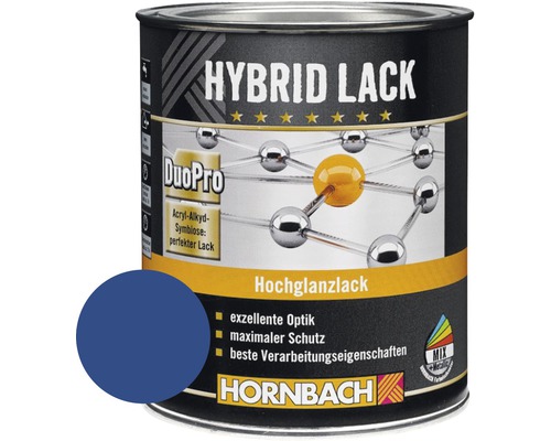 HORNBACH Buntlack Hybridlack Möbellack glänzend RAL 5010 enzianblau 750 ml