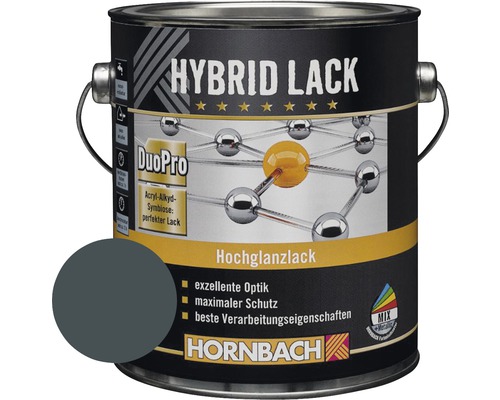 HORNBACH Buntlack Hybridlack Möbellack glänzend RAL 7016 anthrazitgrau 2 l