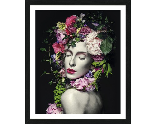 Gerahmtes Bild Flowerwoman 55x65 cm