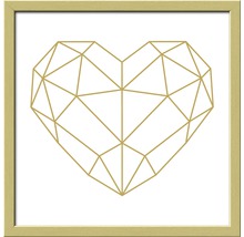 Gerahmtes Bild mit geometrischem Herzmotiv