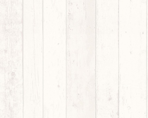 Weiße Holzpaneel-Tapete mit vertikalen Brettern