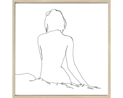 Gerahmtes Bild Sketch of a Woman 53x53 cm