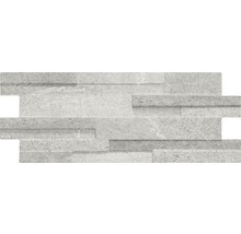 Feinsteinzeug Wandfliese Muretto Luna/Eco grigio 16x40 cm-thumb-0
