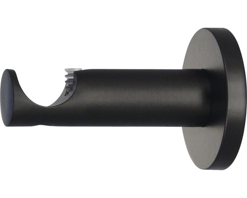 Wandträger 1-läufig für Rivoli schwarz Ø 20 mm 6,5 cm | HORNBACH