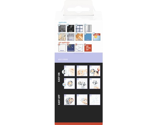 Anwendbare und nicht anwendbare Oberflächen für die Montage sowie eine Montageanleitung.