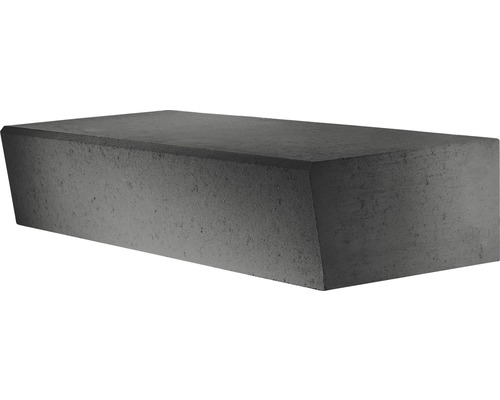 Beton Hohlblockstufe unterschnitten/schräg anthrazit 50 cm x 32 cm x 16 cm