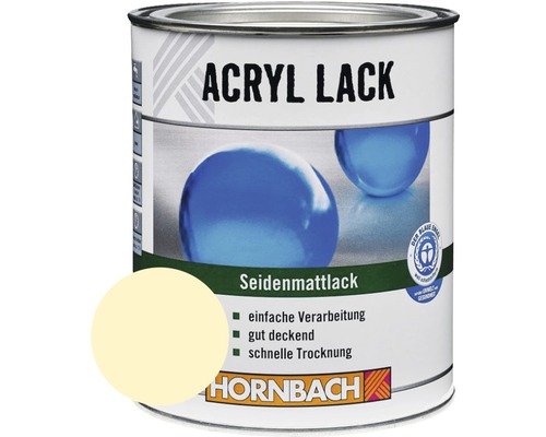 HORNBACH Buntlack Acryllack seidenmatt hellelfenbein 375 ml