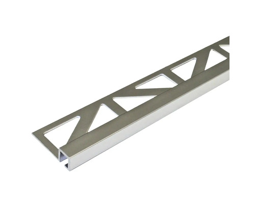 Quadrat-Abschlussprofil Squarline Aluminium silber 250 cm Höhe 4,5 mm