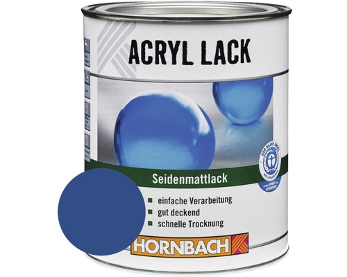 HORNBACH Buntlack Acryllack seidenmatt enzianblau 125 ml-0