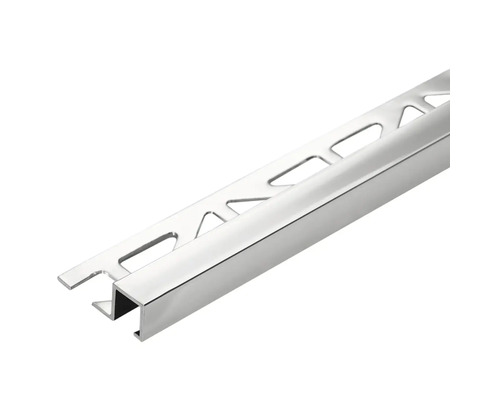 Quadrat-Abschlussprofil Squarline Aluminium hochglanz eloxiert silber 250 cm Höhe 11 mm Quadrat-Abschlussprofil Squarline Aluminium hochglanz eloxiert silber 250 cm Höhe 11 mm