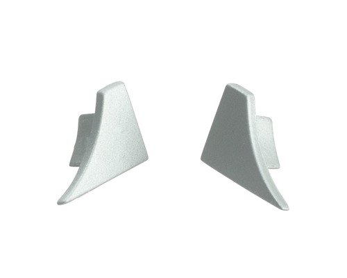 Eckstück Dural T-Cove Aluminium Silber 12 mm links und rechts