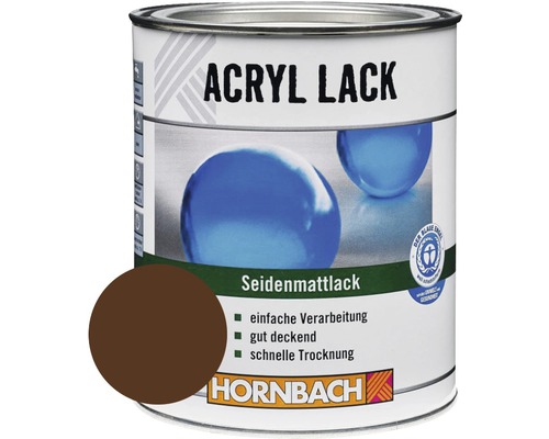 HORNBACH Buntlack Acryllack seidenmatt nußbraun 750 ml Dose Acryllack seidenmatt von Hornbach