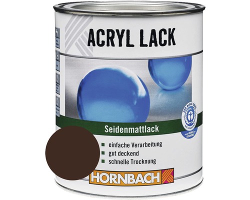 HORNBACH Buntlack Acryllack seidenmatt schokobraun 375 ml