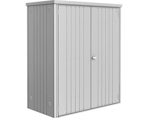 Geräteschrank Biohort Gr. 150 155 x 83 x 182,5 cm silber-metallic Metall Gartenschrank mit Doppeltür zur Aufbewahrung von Gartengeräten