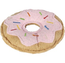 Katzenspielzeug Karlie Textil Donut 7,5 cm pink-thumb-0