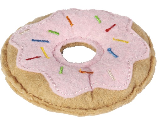 Katzenspielzeug Karlie Textil Donut 7,5 cm pink-0