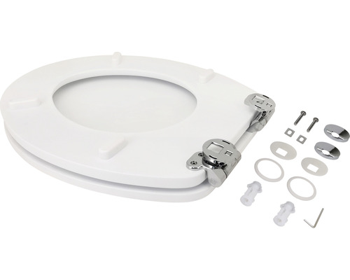 Toilettendeckel aus Kunststoff mit Befestigungsmaterial