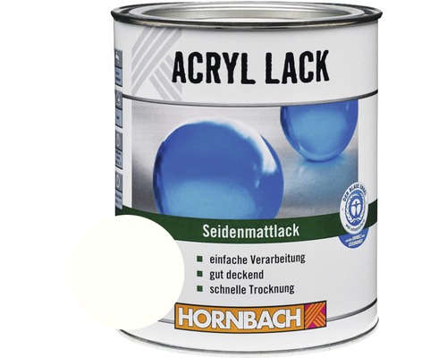 HORNBACH Buntlack Acryllack seidenmatt glacierweiß 750 ml