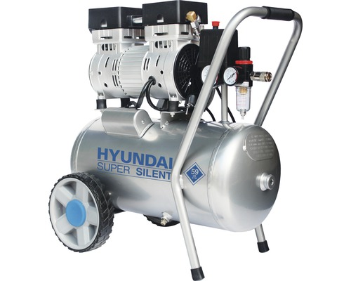 Hyundai Super Silent Kompressor mit Rädern und Tragegriff