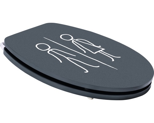 WC-Sitz mit Piktogrammen für Damen und Herren