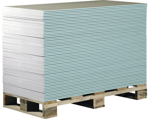 Palette mit Gipskartonplatten