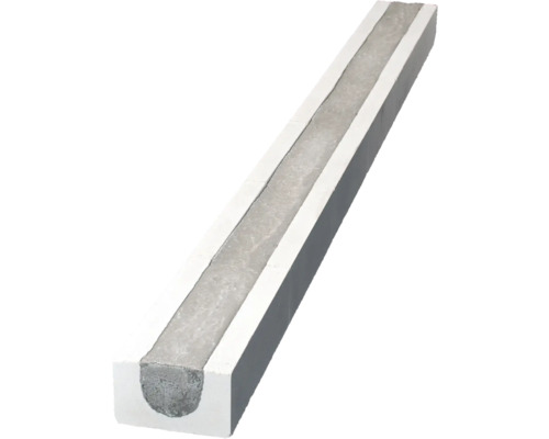Kalksandstein Sturz NF 1250 mm x 115 mm x 71 mm Hintermauer Schalungsform aus Beton mit halbrunder Aussparung