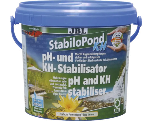 JBL StabiloPond KH pH- und KH-Stabilisator zur Algenbekämpfung in einem Eimer