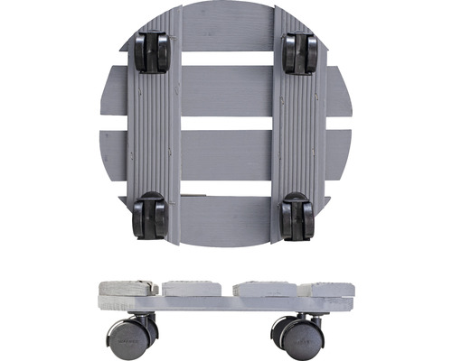 Pflanzenroller aus Holz mit Rollen