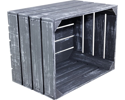 Graue Holzkiste zur Aufbewahrung