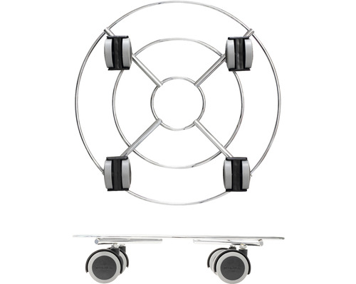 Pflanzenroller aus Metall mit Rollen