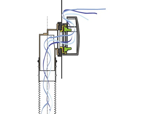 Illustration eines Dunstabzugs mit Luftstrom