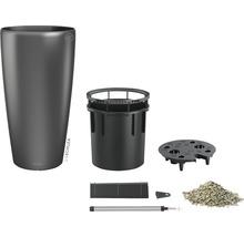 Pflanzvase Lechuza Rondo Ø 40 cm H 75 cm anthrazit inkl. Erdbewässerungsystem Pflanzeinsatz Substrat Wasserstandsanzeiger