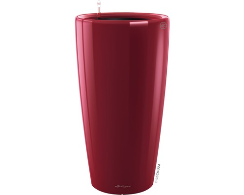 Pflanzvase Lechuza Rondo Ø 40 cm H 75 cm rot inkl. Erdbewässerungsystem Pflanzeinsatz Substrat Wasserstandsanzeiger-0