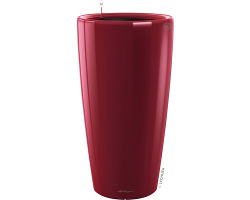 Pflanzvase Lechuza Rondo Ø 32 cm H 56 cm rot inkl. Erdbewässerungsystem Pflanzeinsatz Substrat Wasserstandsanzeiger-0