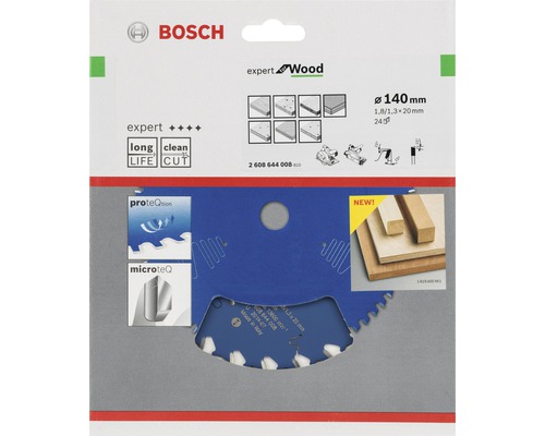 Bosch Logo Expert Wood Sägeblatt mit 140 Millimeter Durchmesser