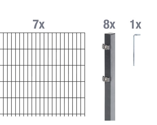 Doppelstabmattenzaun 20m selling Set 6/5/6 251cm x 103cm [ TOP-AKTION ]